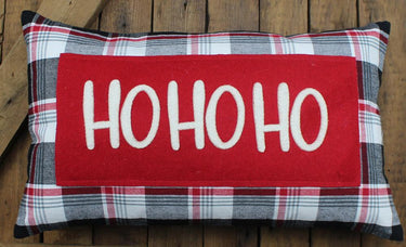 Winter Plaid Black, Red, Cream Pillow PL044019 - The Fox Decor